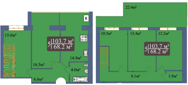 Дворівнева 110.4 м² в ЖК Мрія від 14 500 грн/м², Чернігів