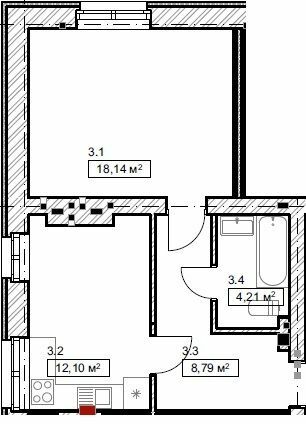 1-кімнатна 43.24 м² в ЖК FreeDom від 23 000 грн/м², смт Гостомель