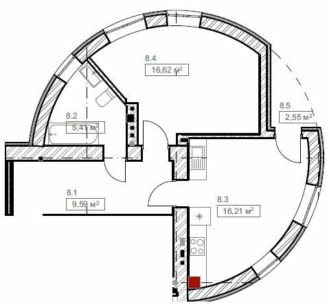 1-кімнатна 50.38 м² в ЖК FreeDom від 23 000 грн/м², смт Гостомель