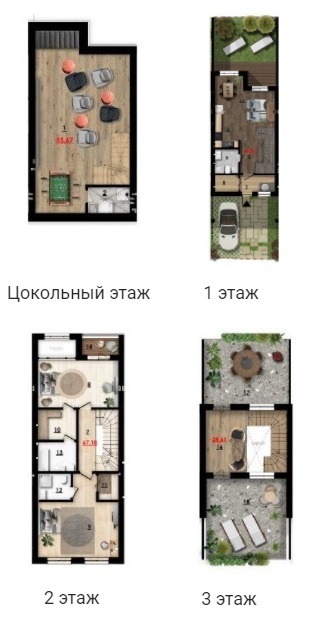 Таунхаус 201.03 м² в Таунхаусы City Residence от 56 509 грн/м², Киев