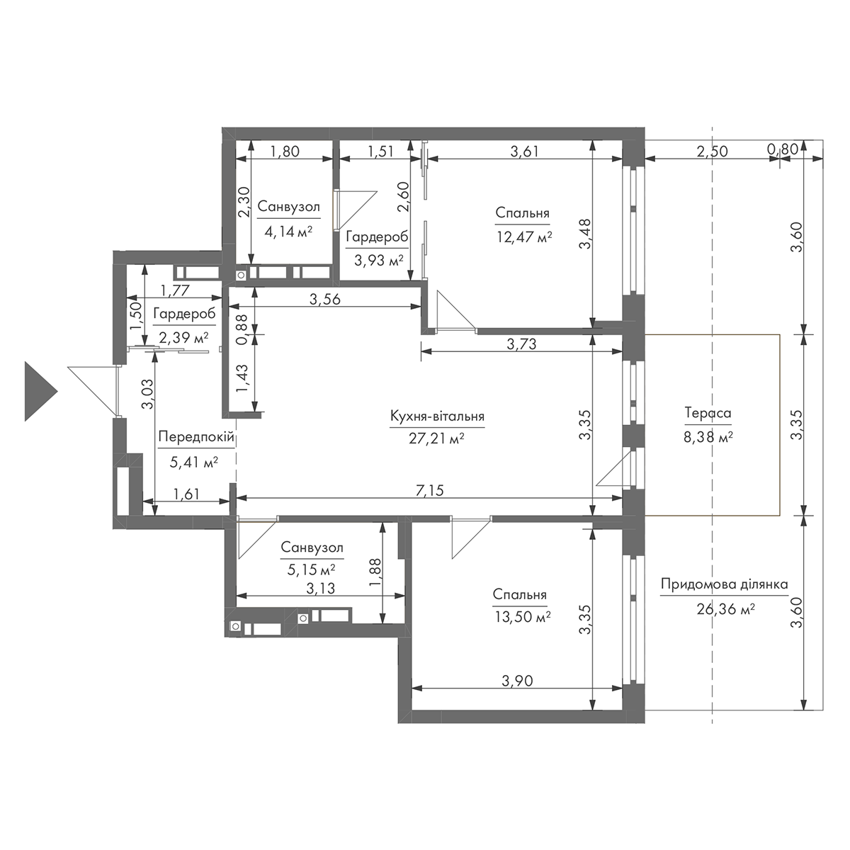 2-кімнатна 76.7 м² в ЖК Gravity Park від 36 680 грн/м², Київ