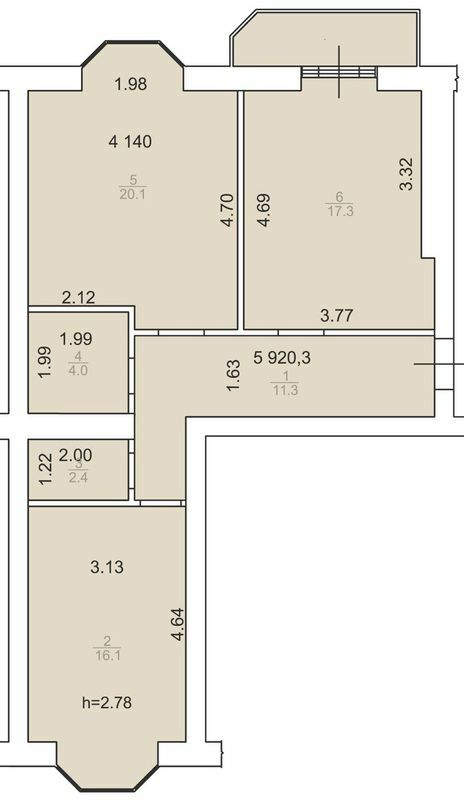 1-кімнатна 71.2 м² в ЖК Monaco від 27 950 грн/м², м. Ірпінь