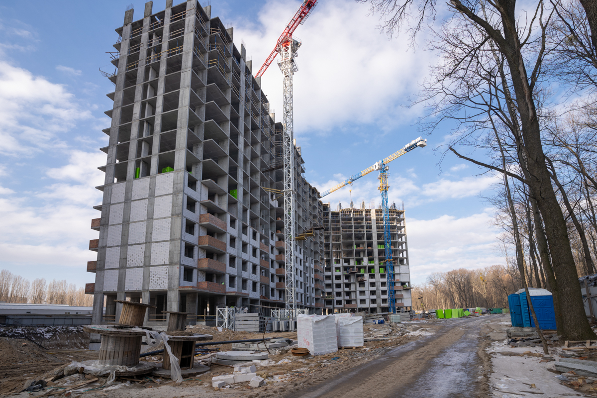 Хід будівництва ЖК Теремки, січ, 2022 рік