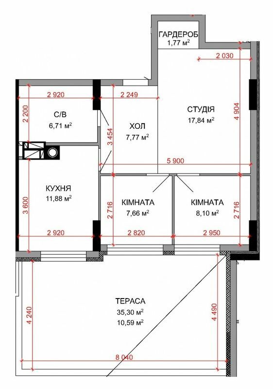 2-кімнатна 72.32 м² в ЖК Royal Park від 32 100 грн/м², м. Ірпінь