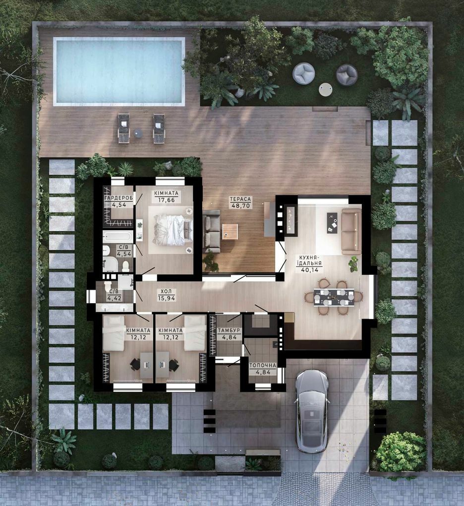 Котедж 144.4 м² в КМ Family Park Residence від 38 712 грн/м², м. Буча