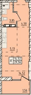 1-кімнатна 29.56 м² в ЖК Сіті Парк від 19 850 грн/м², Одеса