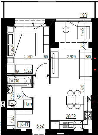 2-кімнатна 72.2 м² в ЖК На Прорізній від 27 200 грн/м², смт Гостомель