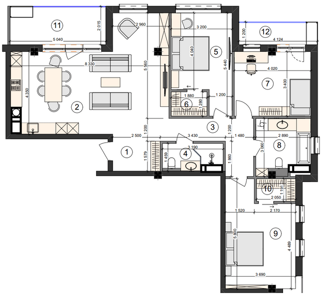 3-комнатная 125.54 м² в ЖК Shatilov Park от 42 100 грн/м², Харьков