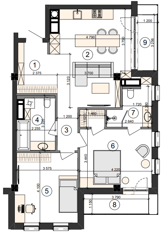 2-комнатная 84.99 м² в ЖК Shatilov Park от 42 100 грн/м², Харьков