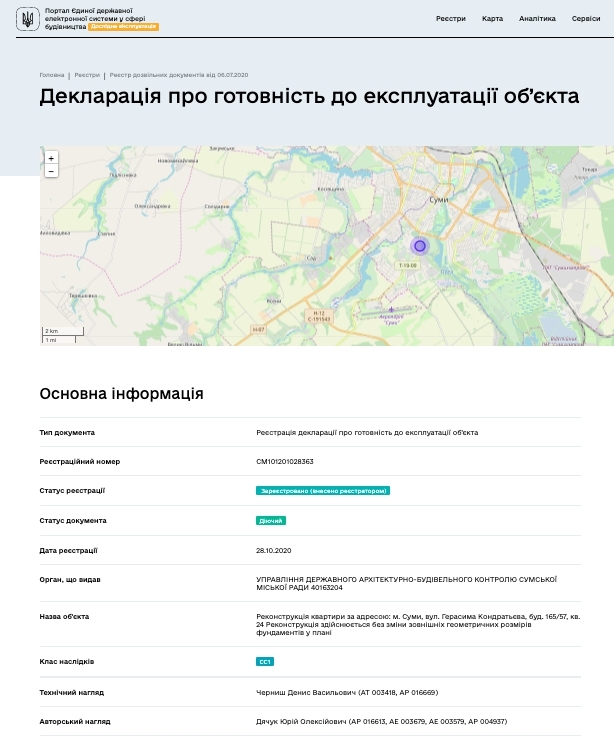 Сертификат о готовности Дом 1, ЖК Городок