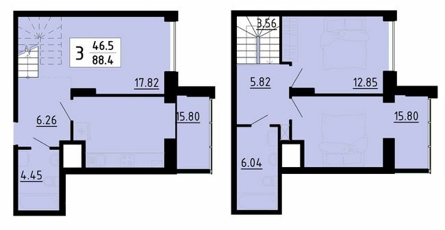 Дворівнева 88.4 м² в ЖК Енергія від 21 700 грн/м², Тернопіль