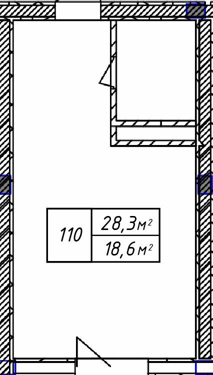 Студія 28.3 м² в ЖК A3UM від 42 600 грн/м², Київ