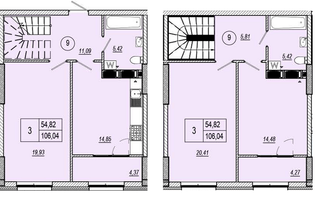 Двухуровневая 106.04 м² в ЖК Podil Plaza & Residence от 60 000 грн/м², Киев