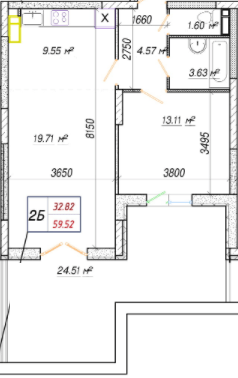 2-кімнатна 59.52 м² в ЖК Вудсторія від 21 500 грн/м², Київ