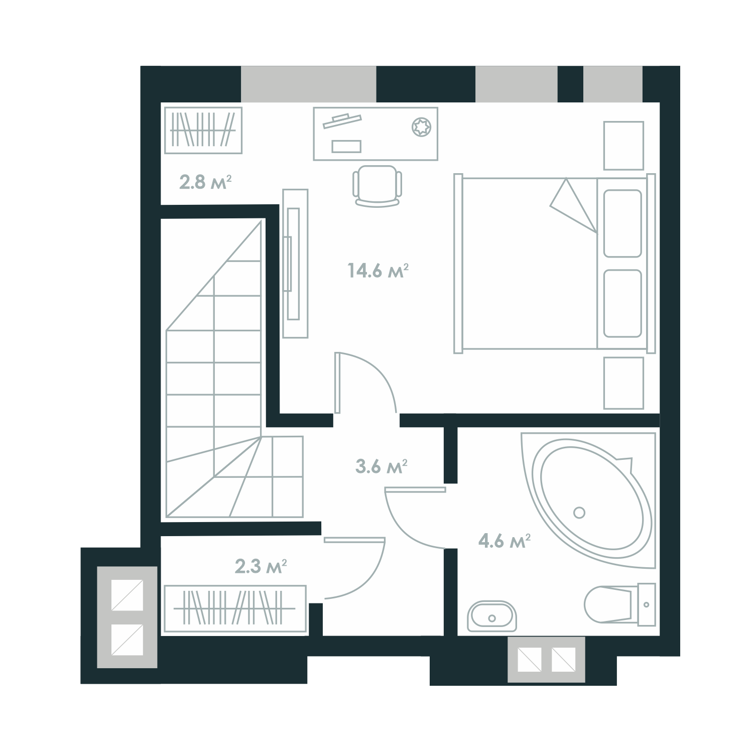 Двухуровневая 55.6 м² в ЖК Atria City.Teremky от 32 000 грн/м², пгт Чабаны