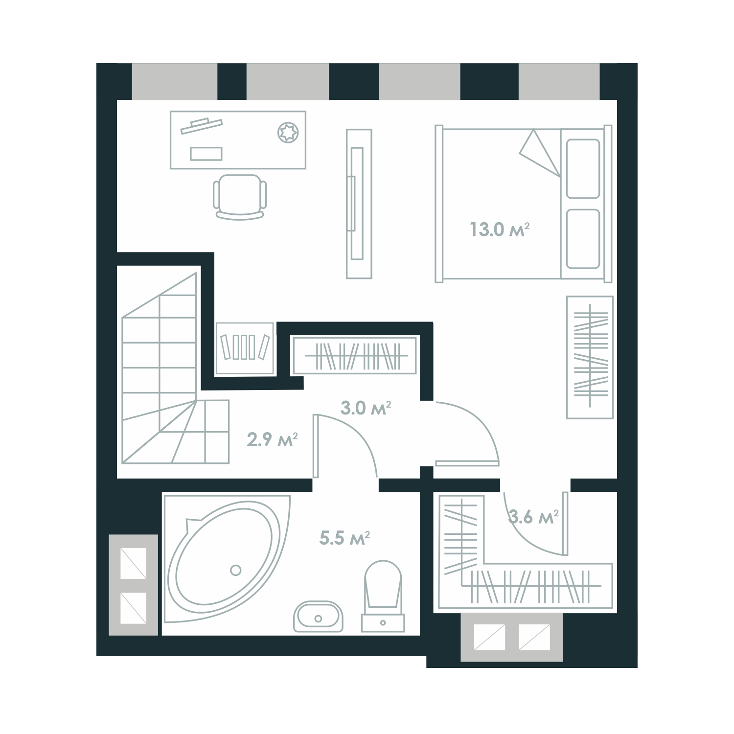 Двухуровневая 56 м² в ЖК Atria City.Teremky от 32 000 грн/м², пгт Чабаны