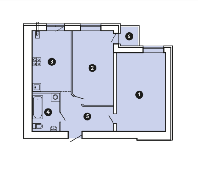 2-кімнатна 63.25 м² в ЖК Comfort City від 37 000 грн/м², Запоріжжя
