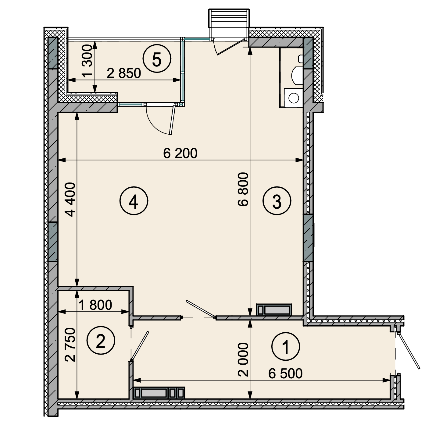 1-комнатная 54.9 м² в ЖК Sense City от 30 000 грн/м², с. Софиевская Борщаговка