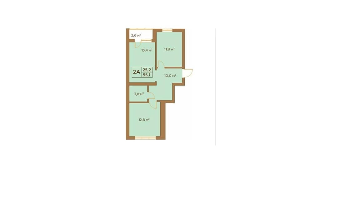 2-кімнатна 55.1 м² в ЖК Гранд Віллас від 19 900 грн/м², смт Ворзель