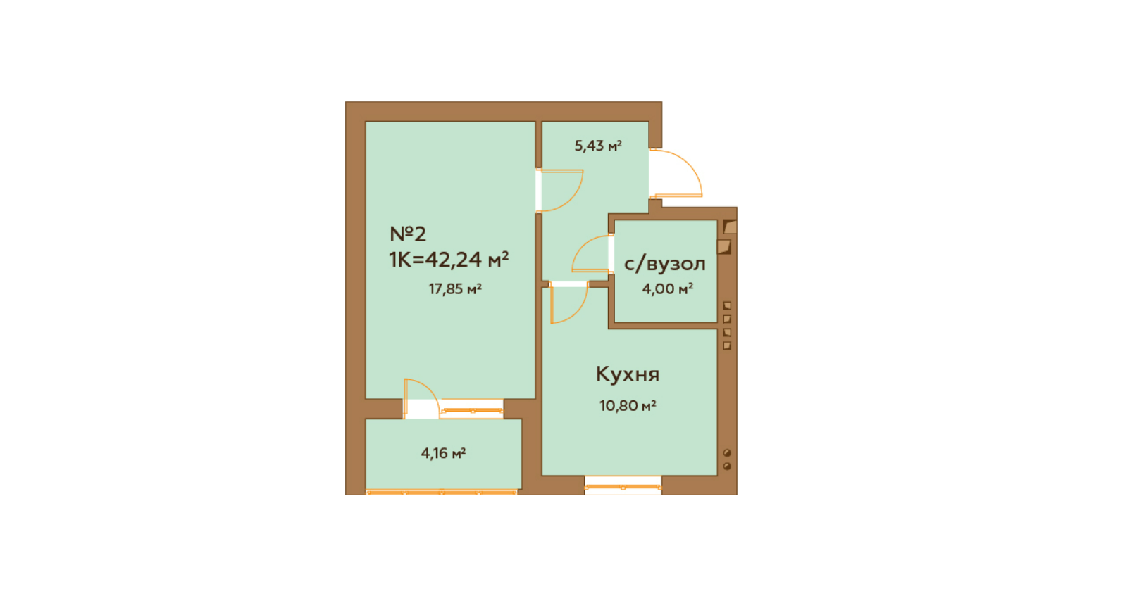 1-кімнатна 42.24 м² в ЖК Гранд Віллас від 23 880 грн/м², смт Ворзель