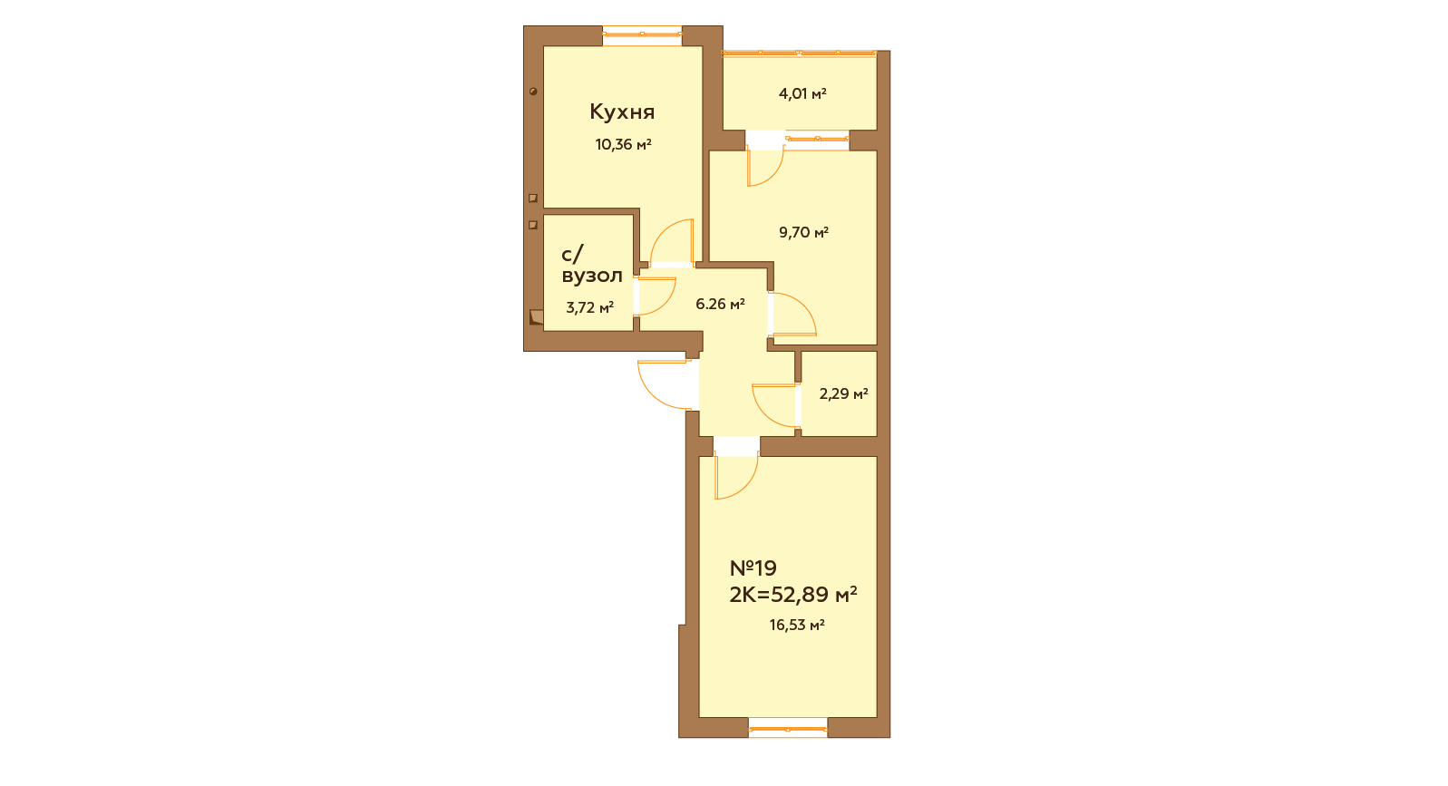 2-кімнатна 52.89 м² в ЖК Гранд Віллас від 23 880 грн/м², смт Ворзель