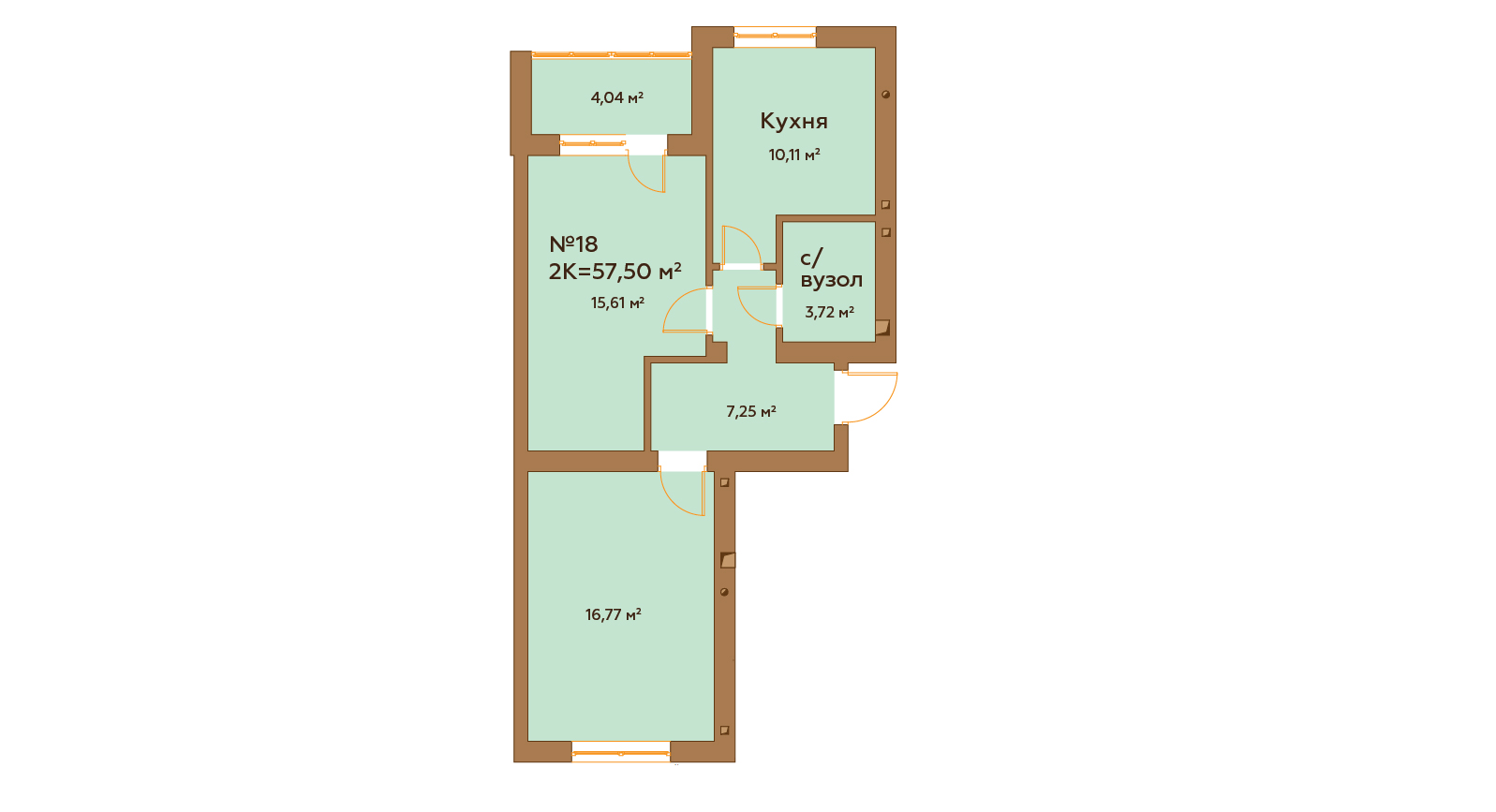 2-кімнатна 57.5 м² в ЖК Гранд Віллас від 23 880 грн/м², смт Ворзель