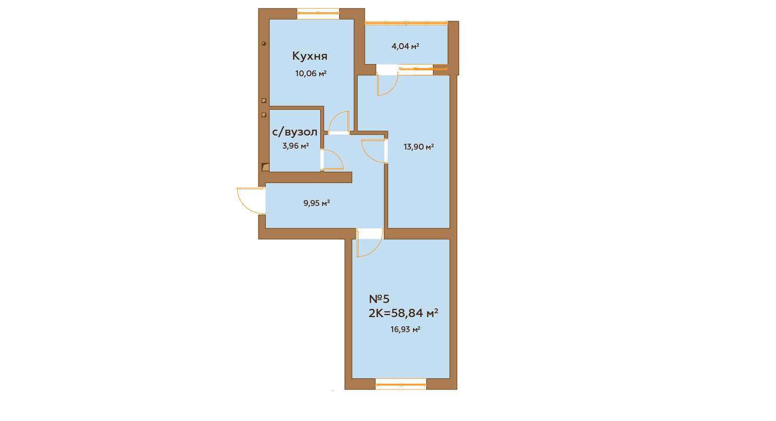 2-кімнатна 58.84 м² в ЖК Гранд Віллас від 23 880 грн/м², смт Ворзель