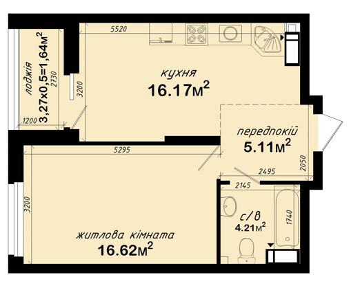 1-кімнатна 43.93 м² в ЖК Авеню 42 від 47 530 грн/м², Київ