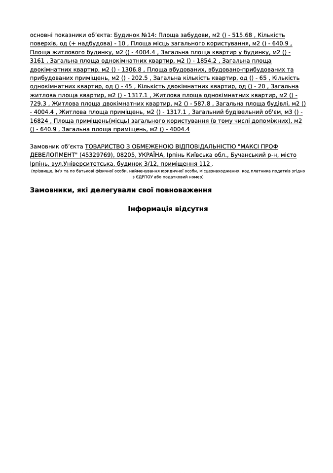 Сертифікат про готовність Дом 14, ЖК Синергія Сіті