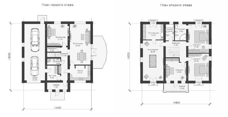 Коттедж 330 м² от застройщика в коттеджном поселке Park House, с. Гора ...