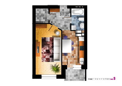 1-кімнатна 43.45 м² в ЖК Щасливий у Вишневому від забудовника, м. Вишневе