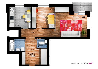 2-кімнатна 68.62 м² в ЖК Щасливий у Вишневому від забудовника, м. Вишневе
