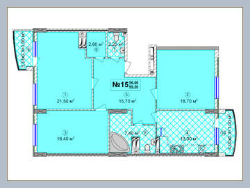 3-комнатная 99.5 м² в ЖК Посольский от застройщика, Киев