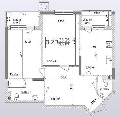 2-кімнатна 79.67 м² в ЖК Островського, 40 від забудовника, Київ