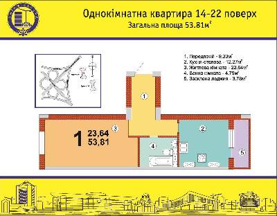 Однокімнатні в ЖК на Академіка Глушкова, 92Б