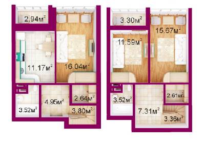3-кімнатна 92.5 м² в ЖБ Панорамний від 14 500 грн/м², м. Ірпінь