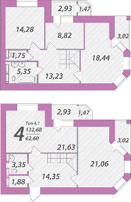 5+ кімнат 132.68 м² в ЖК Садовий від 25 000 грн/м², Київ