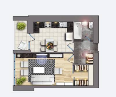 1-комнатная 46.21 м² в ЖК на ул. Королёва, 16 от 9 500 грн/м², Чернигов
