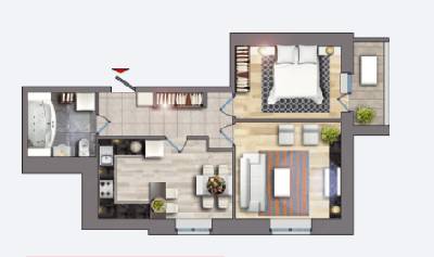 2-комнатная 64.83 м² в ЖК на ул. Королёва, 16 от 9 500 грн/м², Чернигов