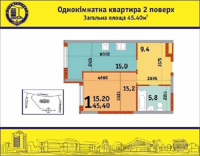 1-комнатная 45.4 м² в ЖК на ул. Радунская, 28-32 от застройщика, Киев