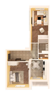 2-кімнатна 56.1 м² в ЖК Моне від 15 750 грн/м², Львів