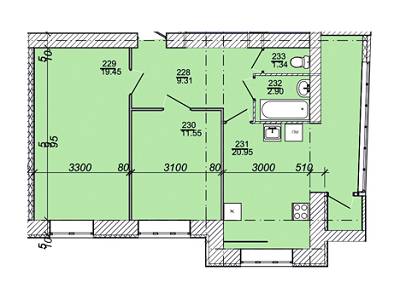 2-кімнатна 65.5 м² в ЖК Проскурів від забудовника, Хмельницький