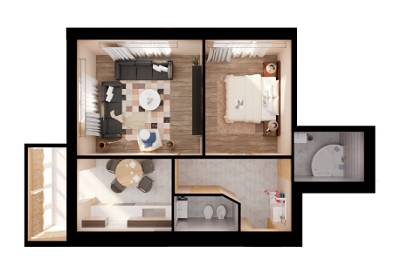 2-комнатная 56.24 м² в ЖК SkyCity от застройщика, г. Борисполь