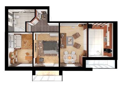 3-комнатная 79.87 м² в ЖК SkyCity от 13 790 грн/м², г. Борисполь