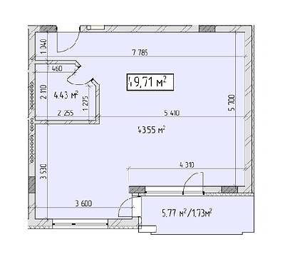 1-комнатная 49.71 м² в КД Brownie House от застройщика, Киев