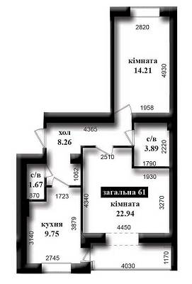 2-кімнатна 62.8 м² в ЖК Капітал від забудовника, м. Ірпінь