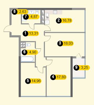 3-комнатная 96.53 м² в ЖК Hoffmann Haus от застройщика, Киев
