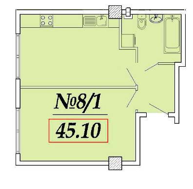 1-кімнатна 45.1 м² в ЖК Санторіні від забудовника, Одеса