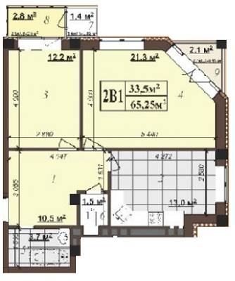 2-кімнатна 65.2 м² в ЖК Concept Hall 2 від забудовника, Київ