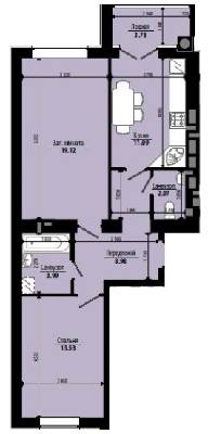 2-кімнатна 62.56 м² в ЖК Green Life-2 від 13 650 грн/м², м. Ірпінь
